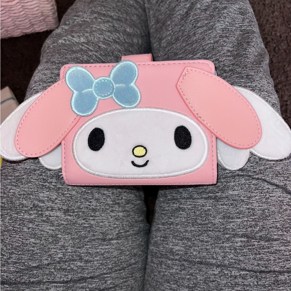 Pink My Melody Wallet with Blue Bow